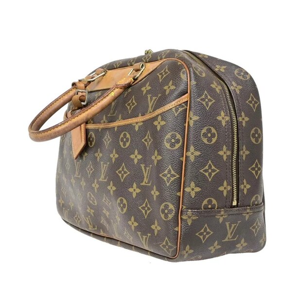 LOUIS VUITTON LV Logo Deauville Hand Bag Monogram Leather Brown - Picture 16 of 16